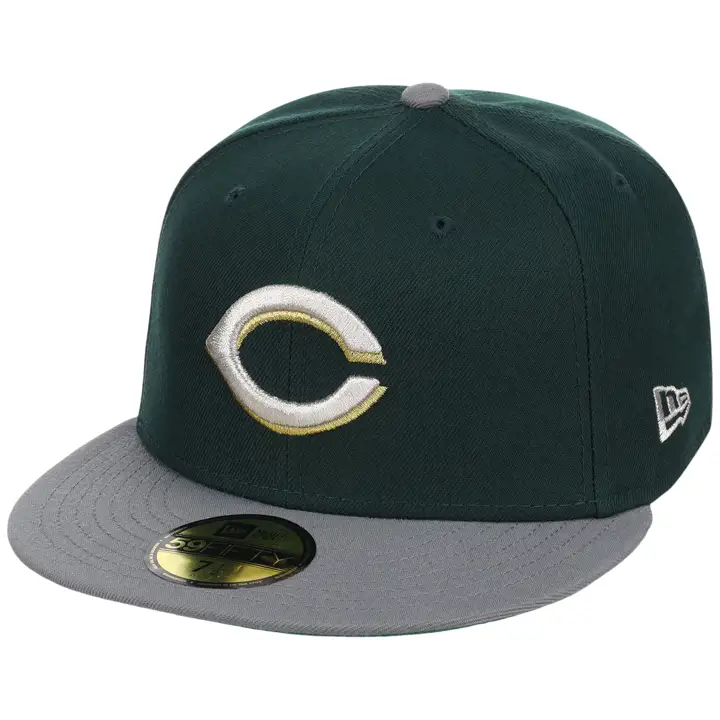 Casquette 59FIFTY MLB Cincinnati Reds LHD Doom verte foncé/grise/verte kaki