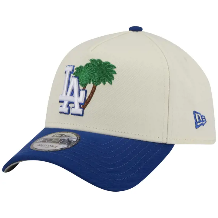 Casquette 9FORTY réglable MLB LA Dodgers Local Palm de New Era chrome/rbl/g
