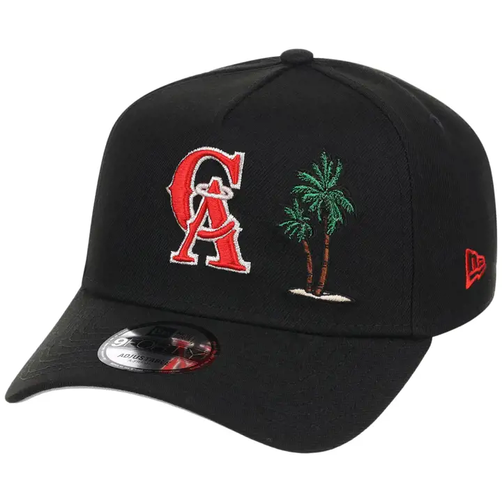 Anaheim Angels MLB ANA Local Blk Palm 9FORTY AF CHROME/BLK/G