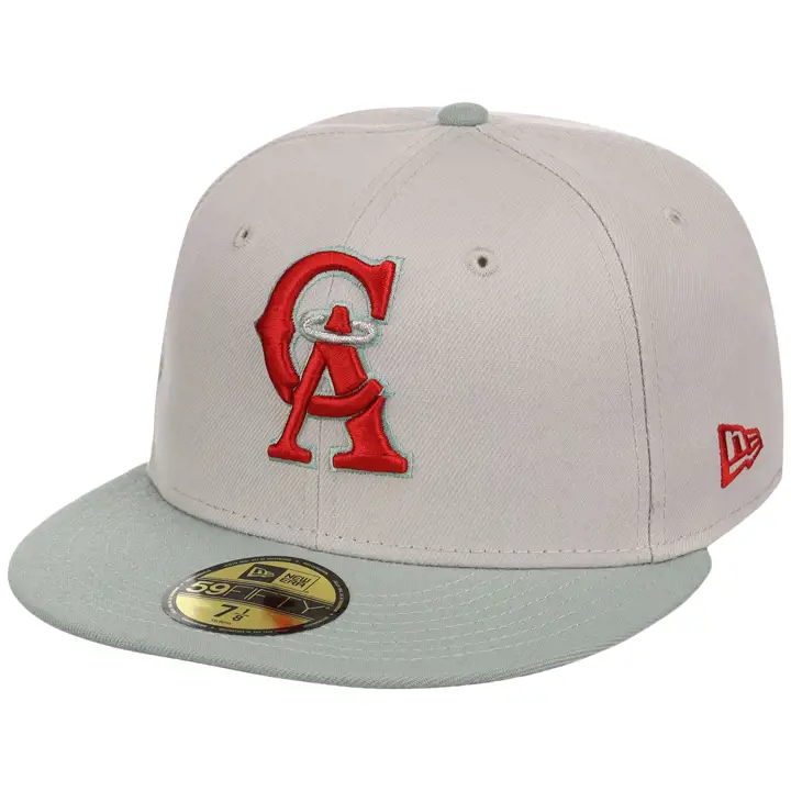 California Angels MLB LHD Stone Everest 59FIFTY STONE/GRN/GR
