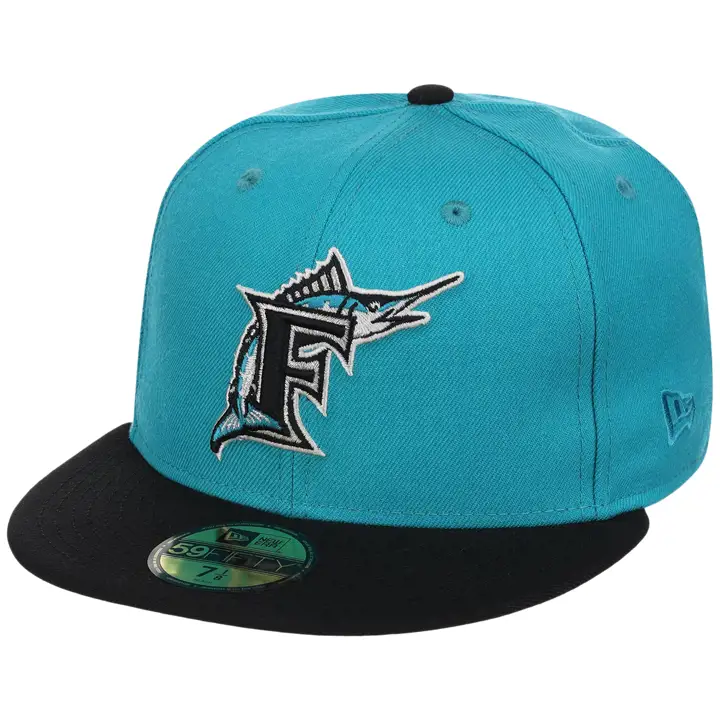 Florida Marlins MLB Centennial Classic 59FIFTY TURQUOISE/NOIR/VERT FO