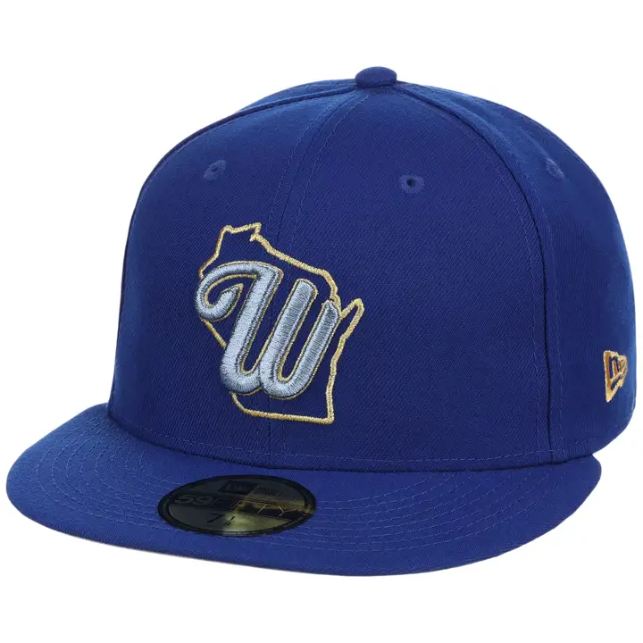 MILWAUKEE BREWERS MLB GAUCHER CC Rétro 59FIFTY MARINE/GL/VRTCL