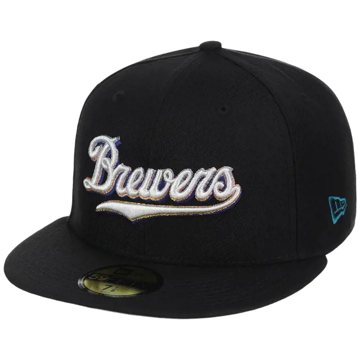 CASQUETTE MILWAUKEE BREWERS MLB LH CC Blk Metallic 59FIFTY NOIR/GRIS