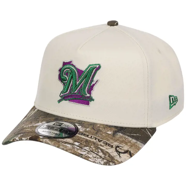 MILWAUKEE BREWERS MLB Chrome Tree 9FORTY AF Chrome/Camo/Gris