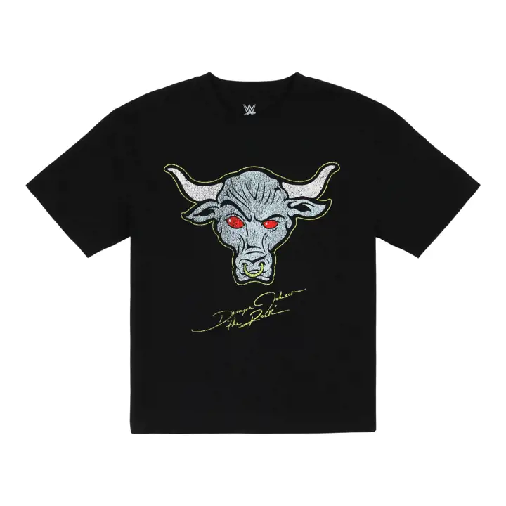 T-shirt 2 faces noir The Rock WWE Attitude Era