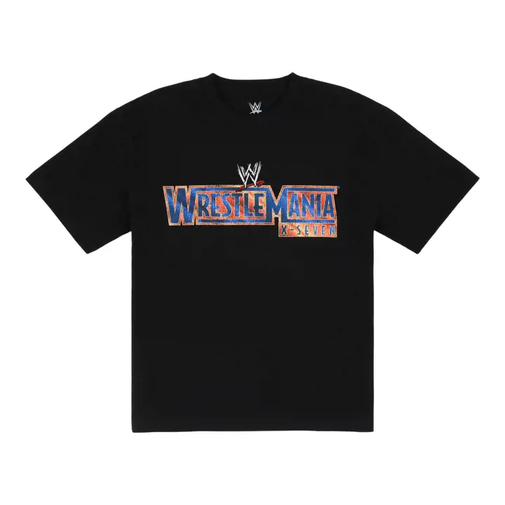 T-shirt deux faces WWE Attitude Era Wrestlemania X Seven Noir