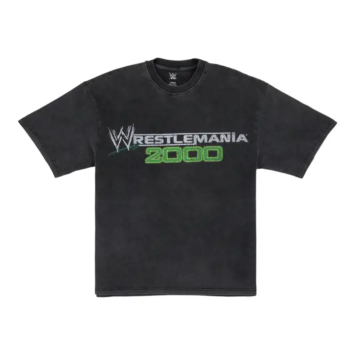 T-shirt double face WWE Wrestlemania 2 Wrestlemania 2000 NOIR