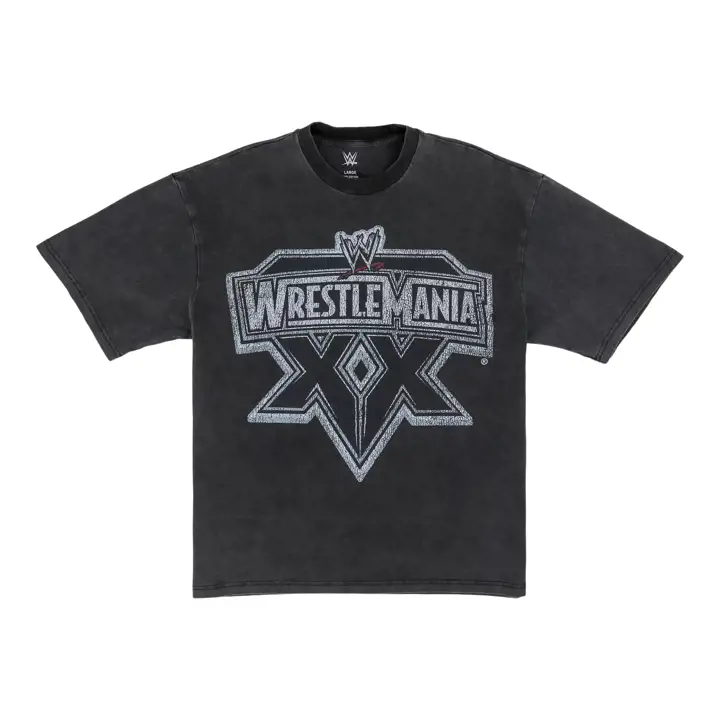 T-shirt double face WWE Wrestlemania 2 Wrestlemania 20 NOIR