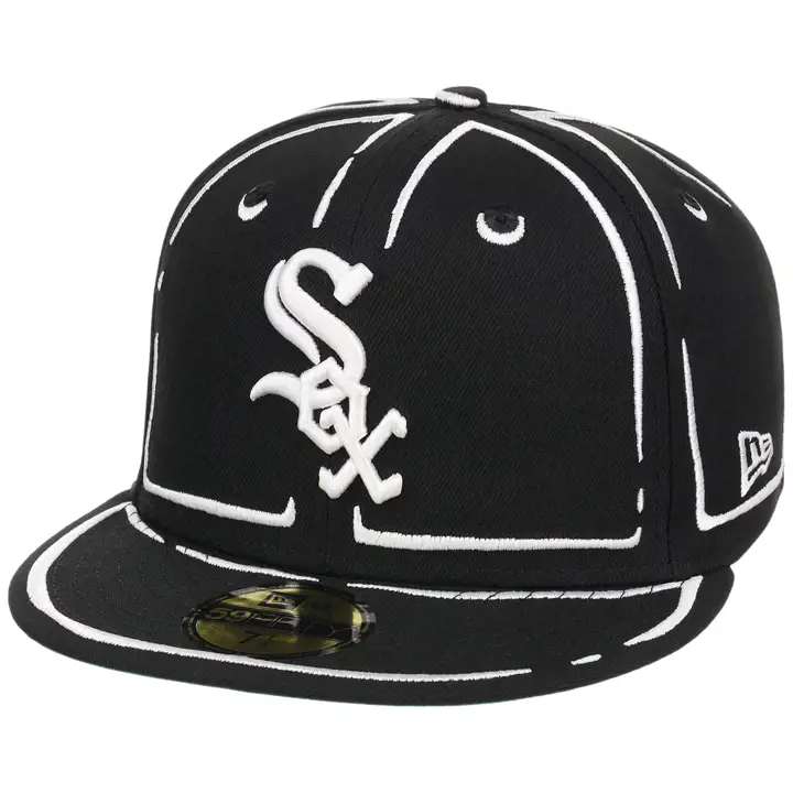 Casquette 59FIFTY MLB Chicago White Sox x Josh Vides Outline Noir/Noir/K