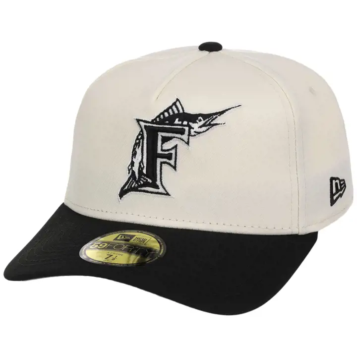 Miami Marlins MLB Chrome Noir 59FORTY CHROME/NOIR/GRIS
