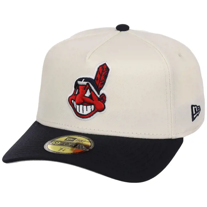 CLEVELAND INDIANS MLB Chrome OTC 59FORTY CHROMÉ/BLEU MARINE/GRIS