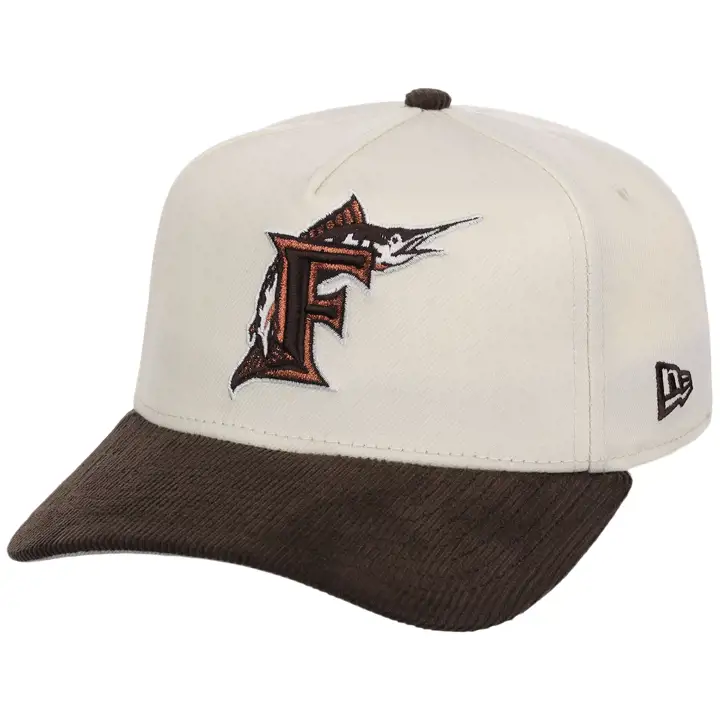 MIAMI MARLINS MLB Chrome Walnut Cord 59FORTY CHROME/WLNT/GRY