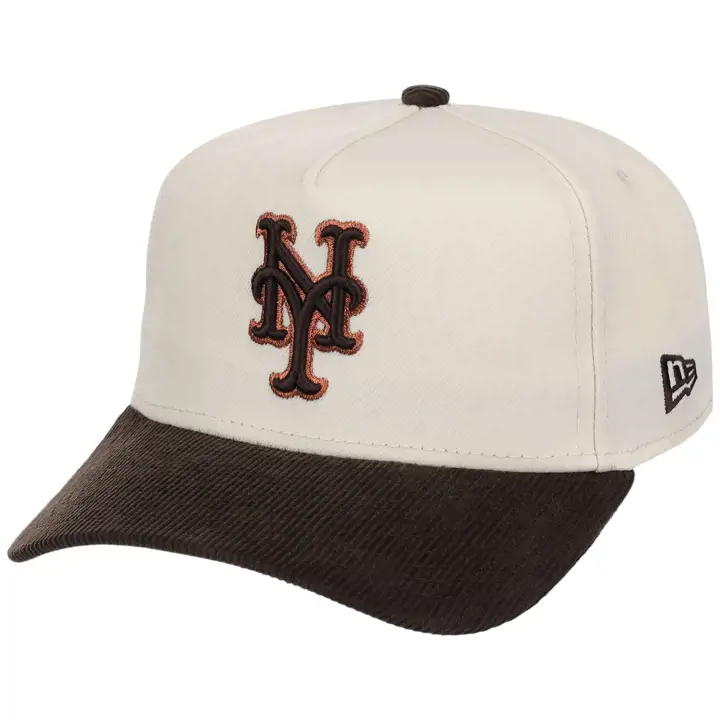 NEW YORK METS MLB Visière chromée Noyer Corduroy 59FORTY CHROME/NOYER/GRIS