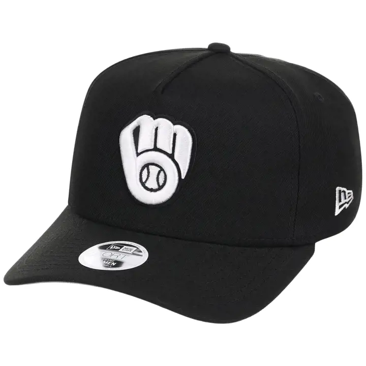 Milwaukee Brewers MLB NEW ERA BLACK FEMME 9FORTY AF NOIR