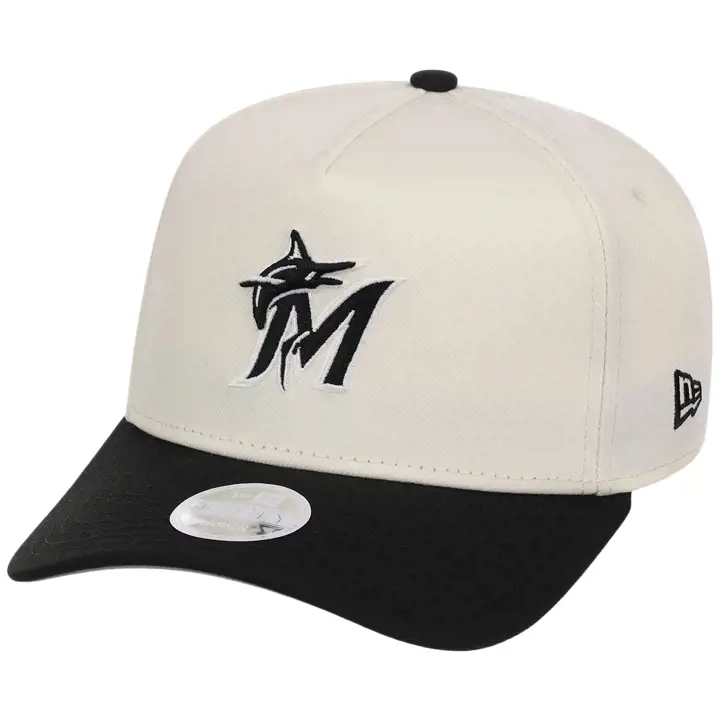 Miami Marlins MLB NEW ERA CHROME/BLK WMNS 9FORTY AF CHROME
