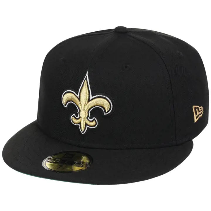 NEW ORLEANS SAINTS NFL LHD Casquette noire 59FIFTY BLK/BLK/KGRN