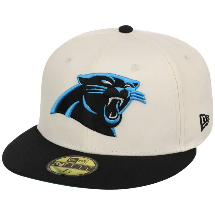 CAROLINA PANTHERS NFL LHD Casquette chromée OTC 59FIFTY CHROME/NOIR/VERTROI