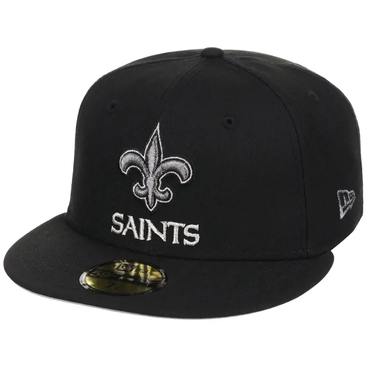 NEW ORLEANS SAINTS NFL LHD Liquid Titanium 59FIFTY BLK/BLK/G