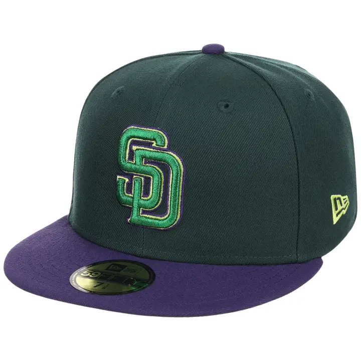 Casquette San Diego Padres MLB LHD Dazed 59FIFTY DKGRN/PUR/CHROME