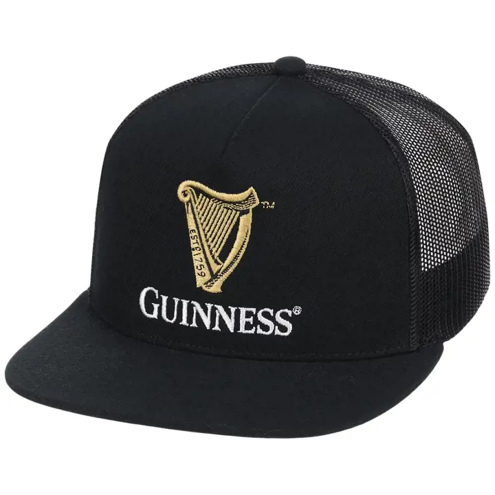 Guinness Harpe Visière plate NOIRE