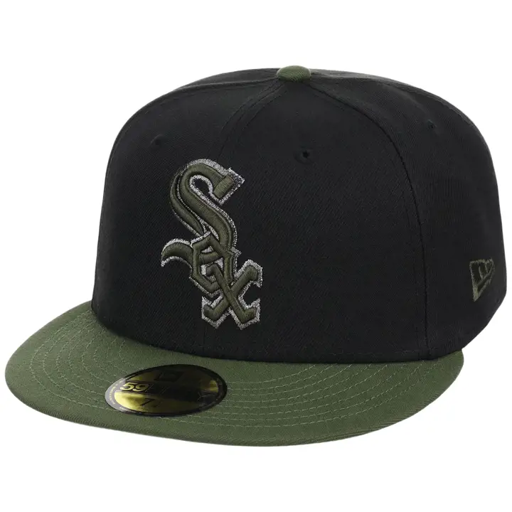 CASQUETTE 59FIFTY MLB CHICAGO WHITE SOX GAUCHER JOUR DU SOUVENIR NOI/OLV/GRI