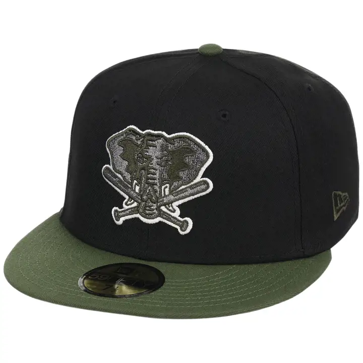 OAKLAND ATHLETICS MLB LHD Memorial Day 59FIFTY BLK/OLV/GRY