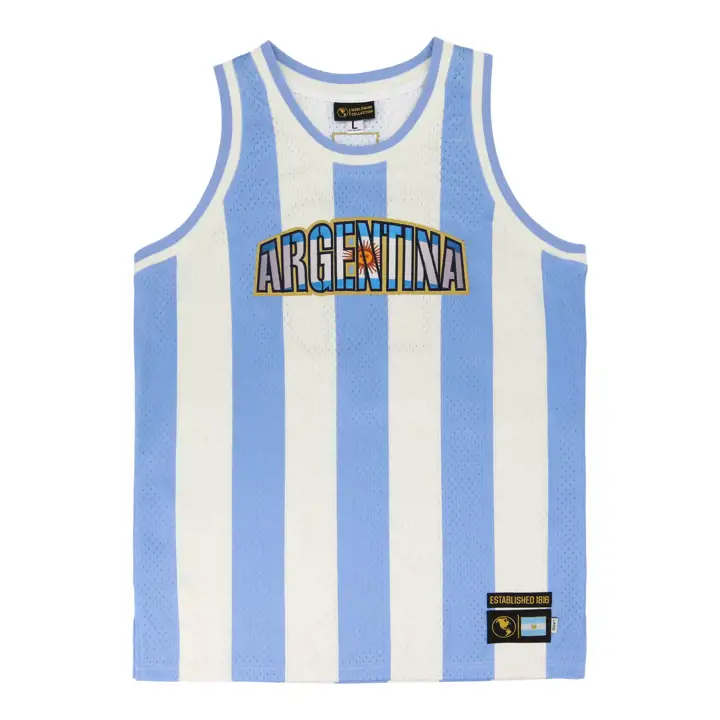 Maillot de basketball blanc Argentine Fierté du pays