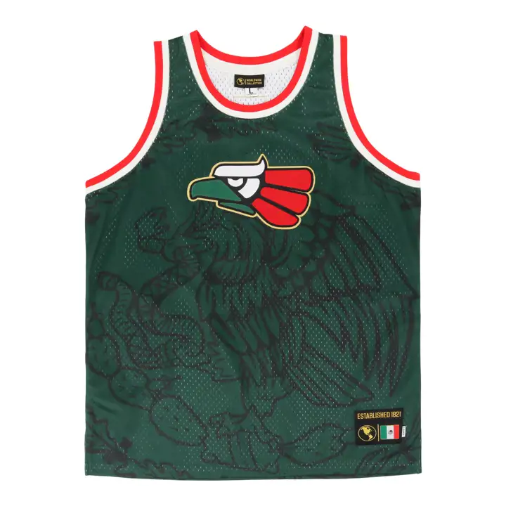 Maillot de basket-ball Mexique fierté du pays vert