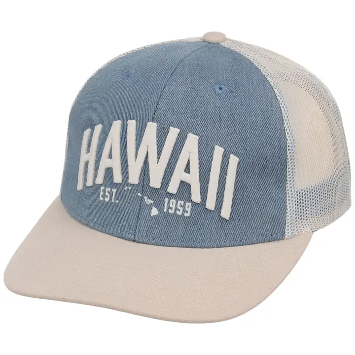 Hawaii Denim Wordmark Trucker DENIM