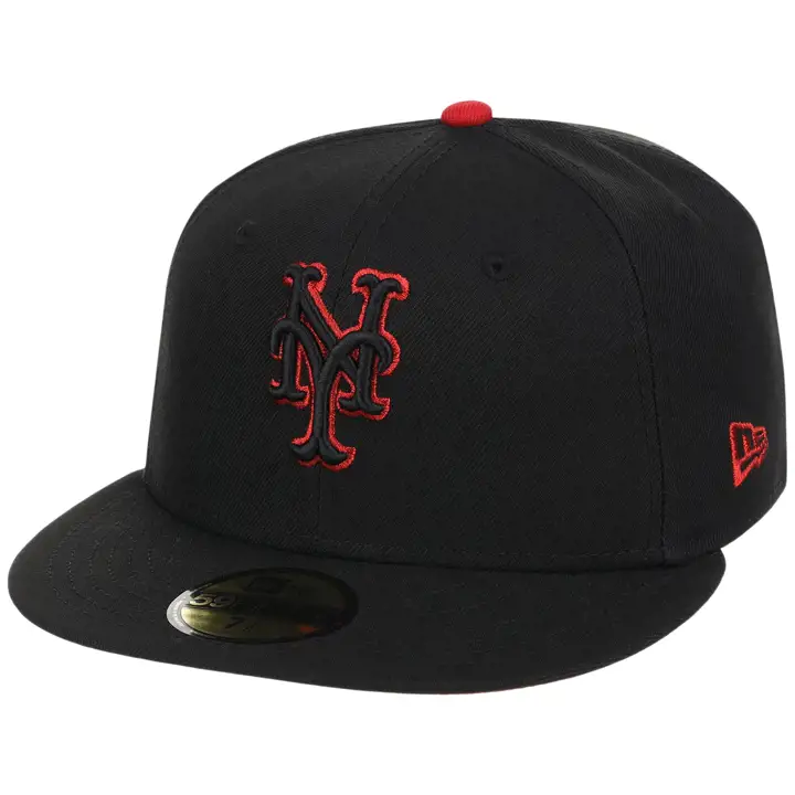 New York Mets MLB LHD Midnight Massacre 59FIFTY BLK/BLK/RED
