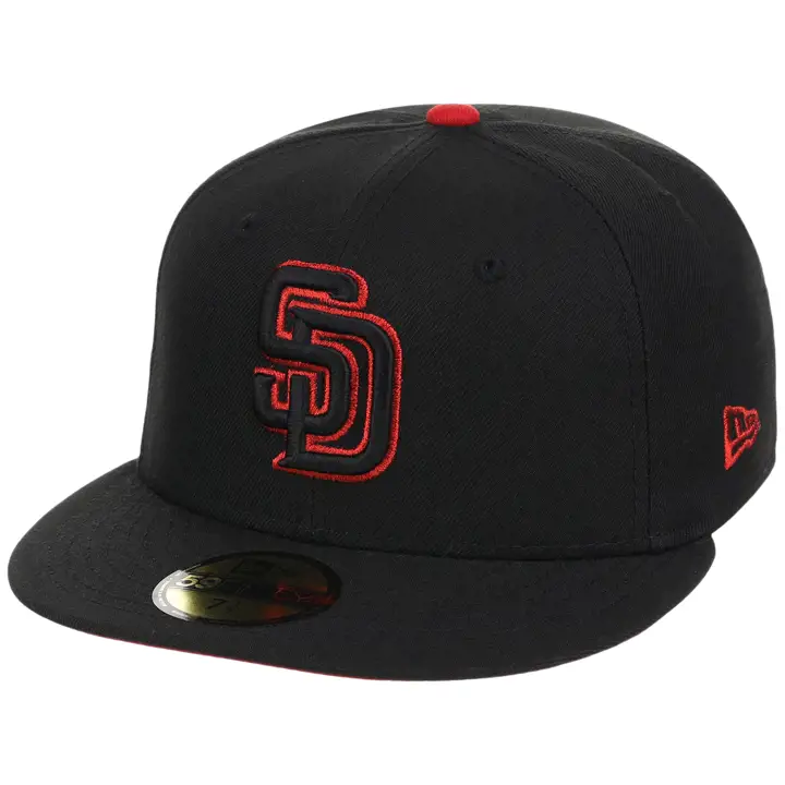 Casquette San Diego Padres MLB LHD Midnight Massacre 59FIFTY BLK/BLK/R