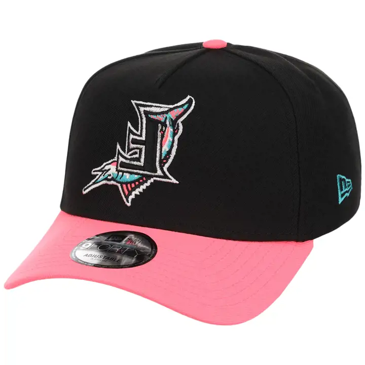 Casquette Florida Marlins MLB LHD Flipmode 9FORTY AF NOIR/ROSE/GRIS