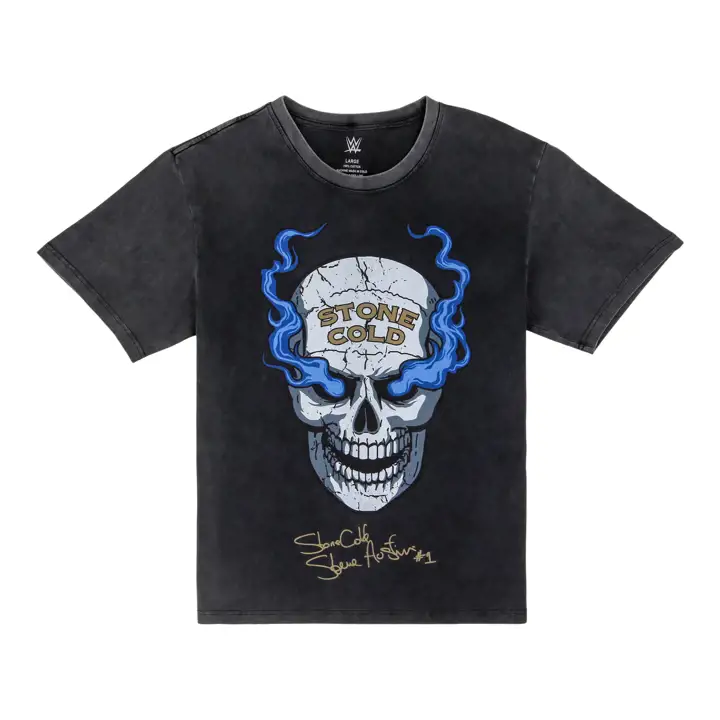 T-shirt noir WWE Legends Never Die « Stone Cold » Steve Austin