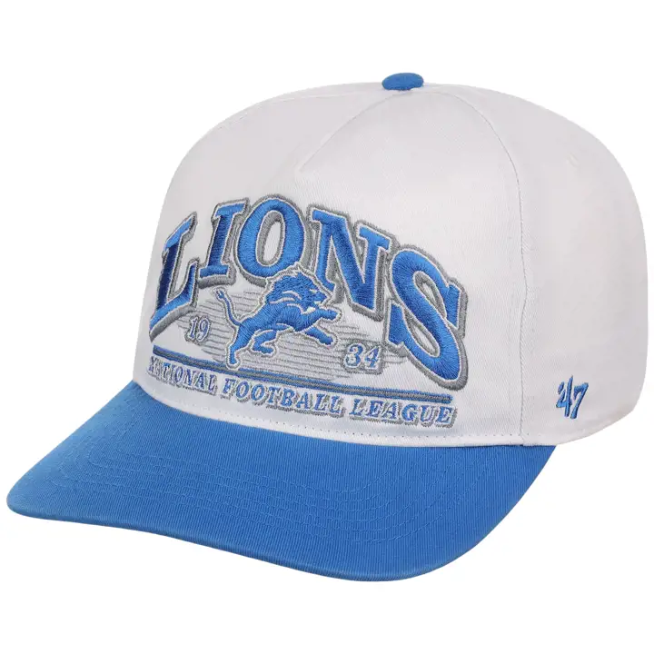 CASQUETTE NFL 47 BIG TIME 2T HITCH RF LIONS DE DETROIT BLANC/BLEU