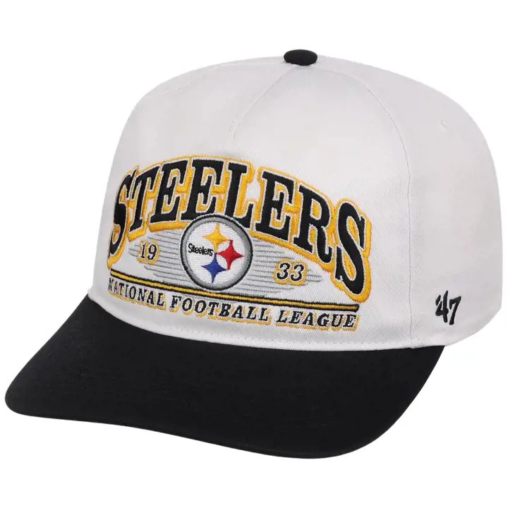 CASQUETTE NFL PITTSBURGH STEELERS 47 BIG TIME 2T HITCH RF BLANC/NOIR
