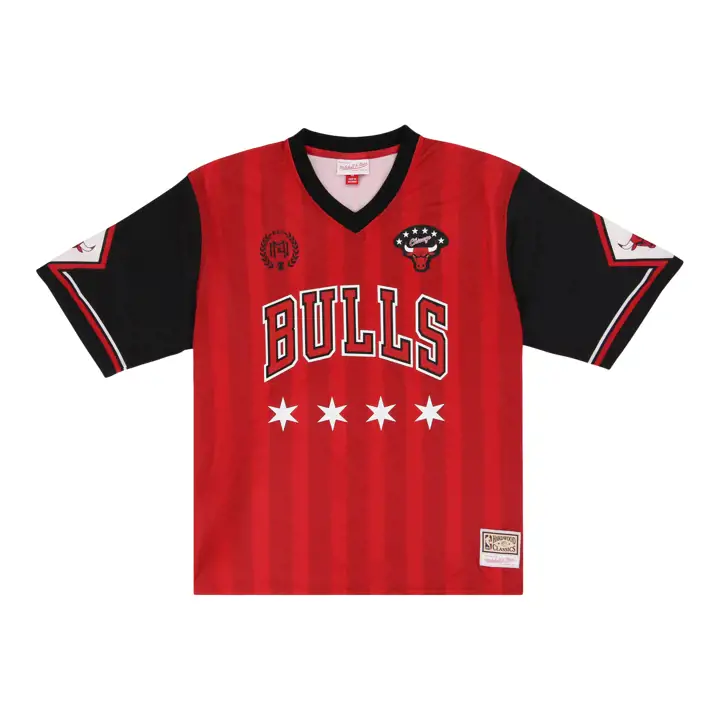 Maillot de football NBA Goaline des Chicago Bulls ROUGE