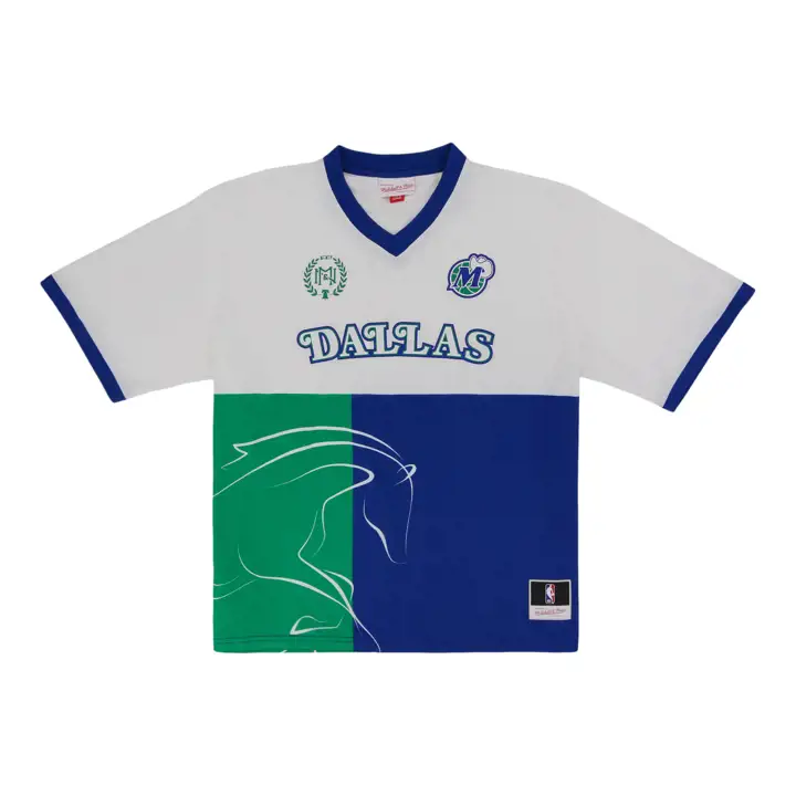 Maillot de football NBA Goaline des Dallas Mavericks BLANC