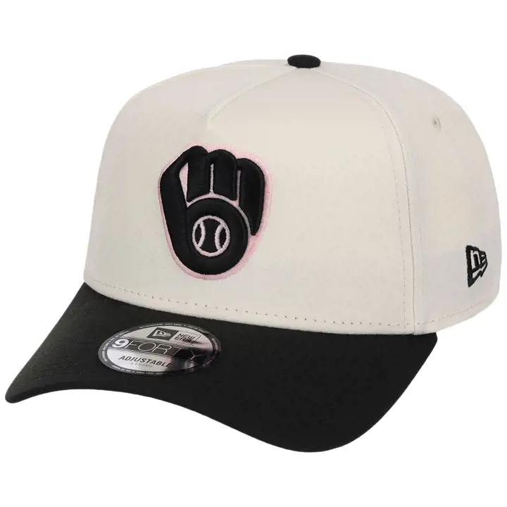 Casquette Milwaukee Brewers MLB Chrome Blinky 9FORTY AF CHRM/BLK/PNK