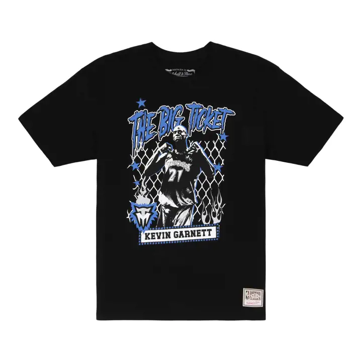 T-shirt de joueur de streetball NBA Minnesota Timberwolves Kevin Garnett