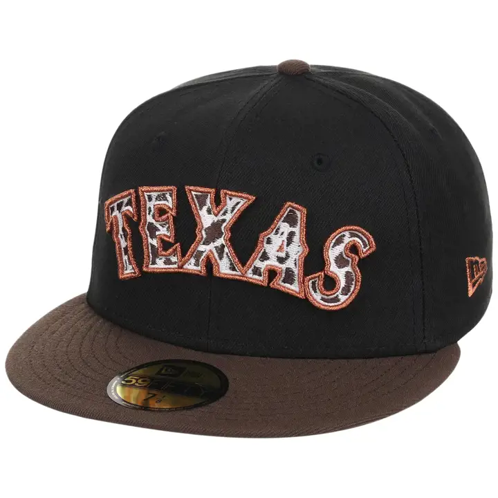 TEXAS RANGERS LHD FF June Cuir de vachette 59FIFTY NOI/NOY/VFR
