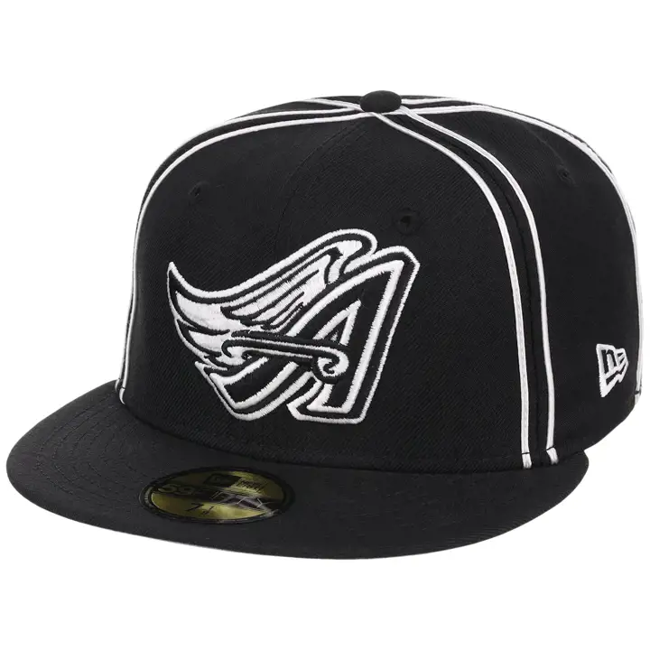 ANAHEIM ANGELS MLB LHD Galon Blc N masquage Noir 59FIFTY NOI/NOI/GRI