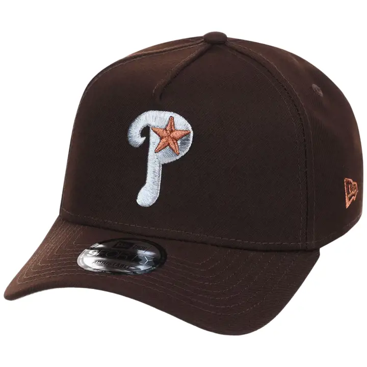 PHILADELPHIA PHILLIES MLB GAUCHER Écorce Givrée 9FORTY TAILLE UNIQUE MARRON FONCÉ
