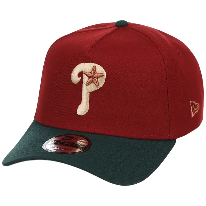 PHILADELPHIA PHILLIES MLB GAUCHER Terra Verde 9FORTY AF ROUGE/VERT FONCÉ