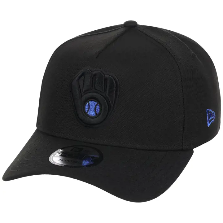Milwaukee Brewers MLB BLKROY 9FORTY AF 2.0 BLK/BLK/RBL