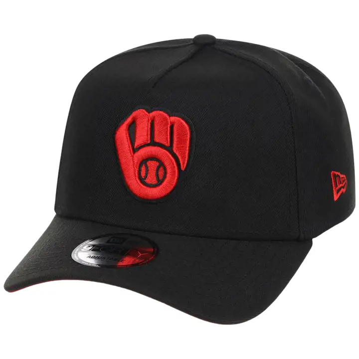 Milwaukee Brewers MLB BLKRED 9FORTY AF 2.0 BLK/BLK/RED