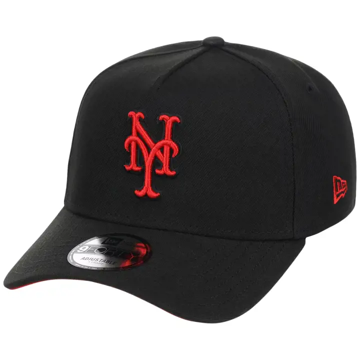 New York Mets MLB BLKRED 9FORTY AF 2.0 BLK/BLK/RED