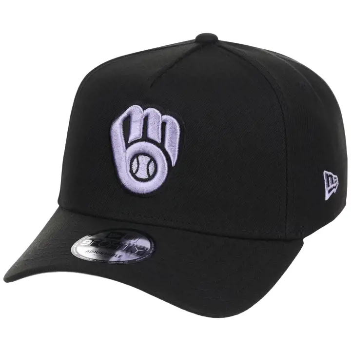 Milwaukee Brewers MLB BLKLAV 9FORTY AF 2.0 BLK/BLK/LAV