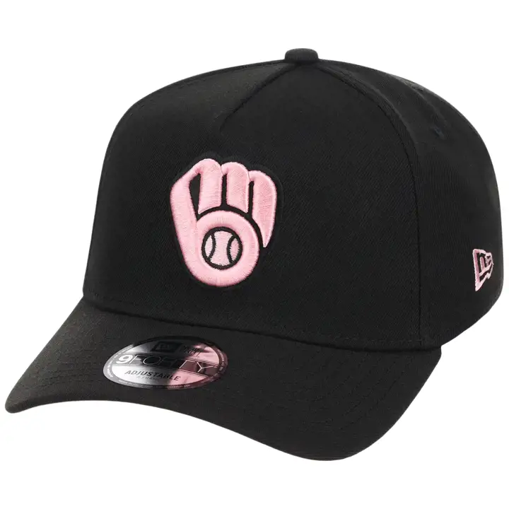 Milwaukee Brewers MLB BLKPNK 9FORTY AF 2.0 BLK/BLK/PNK
