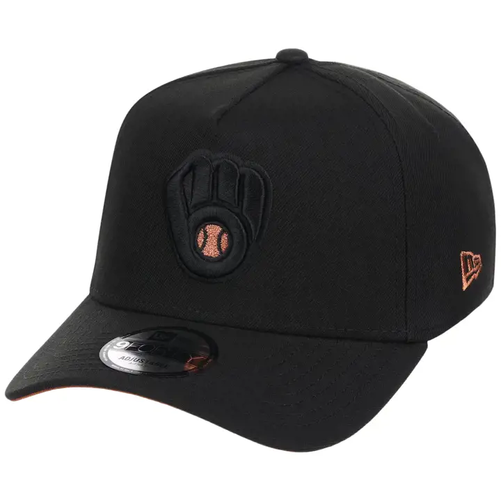 Milwaukee Brewers MLB BLKRUST 9FORTY AF 2.0 BLK/BLK/RUST