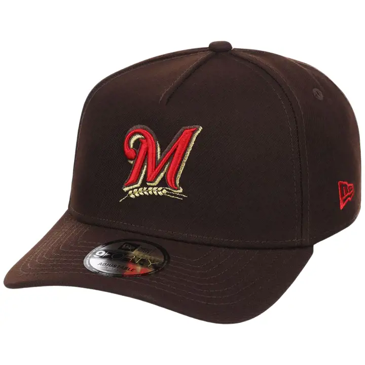 Milwaukee Brewers MLB BURNTWOOD 9FORTY AF 2.0 MARRON/MARRON/GRIS